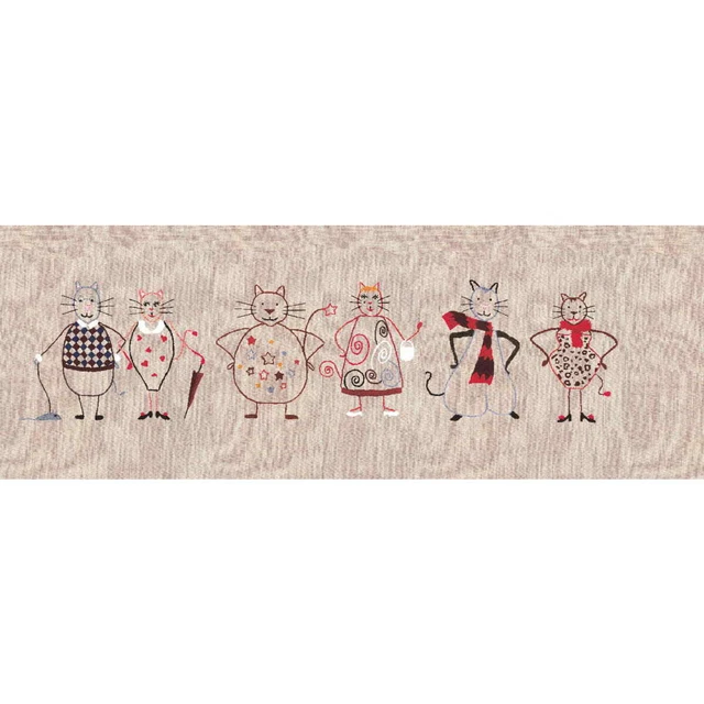 Le Bonheur Des Dames Stamped Freestyle Stitch Kit Cat Frieze I Le Bonheur Des Dames Stamped Freestyle Stitch Kit Cat Frieze I