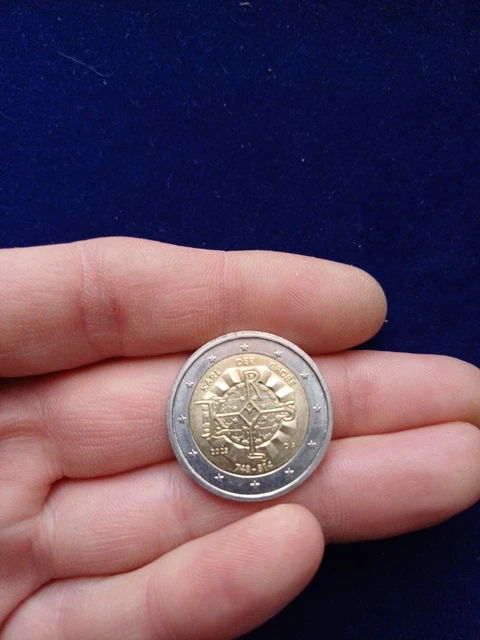 2 Euro Münze Zypern 2008 Fehlprägung Erkennen 2 EURO MÜNZE karl der große 2023 Fehlprägung Sterne RAND Sammlermünze
