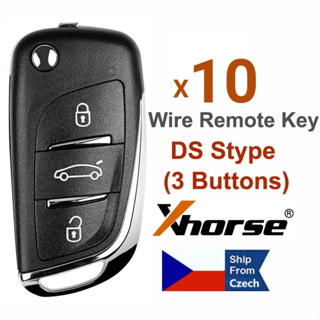 Xhorse Universal Wire Remote Key DS Flip Style 3 Buttons XKDS00EN for VVDI2 MINI