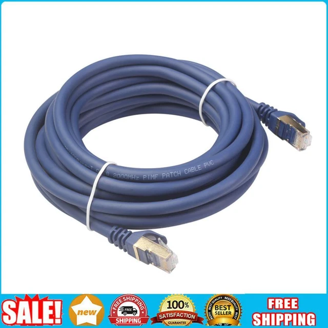 CABNEER Cavo Ethernet 25M, RJ45 Cat 8, cavo di rete 40 Gbps 2000 MHz ad alta velocità S/FTP Cavo, nylon intrecciato doppia schermatura LAN cavo internet, compatibile con router Modem TV
