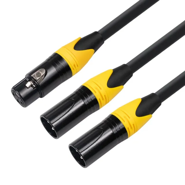 Splitter cavo microfono due connettori XLR 1 pezzo 100 cm/3 piedi 3 piedi 3 poli