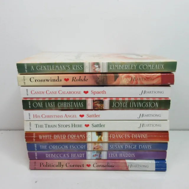 Lot of 10 Heartsong Presents Christian Romance Paperback Books