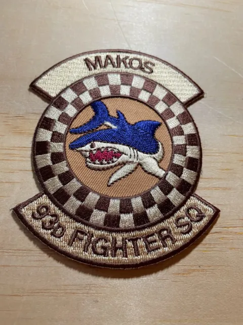1990s/2000s? US AIR FORCE PATCH-93rd FS MAKOS SQUADRON-ORIGINAL USAF STICKY!