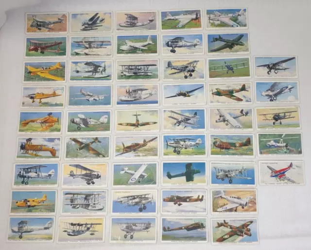 Player's Cigarette Cards Complete Set Of Aircraft Of The Royal Airforce