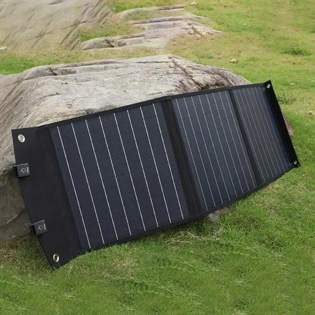 Faltbares Mono Solarpanel 60W 12V Solarmodul für Tragbare Powerstation,Camping 2