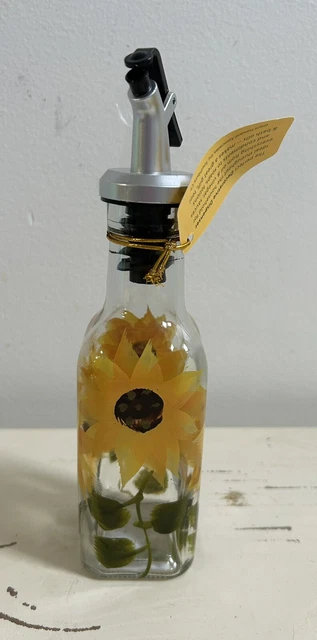 Grant Howard Glass Sunflower Oil & Vinegar Bottle