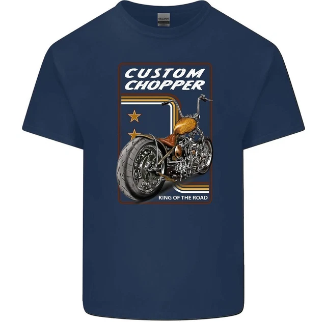 Custom Chopper T-Shirt Mens Biker Tee Top Motorbike Motorcycle Made Bike