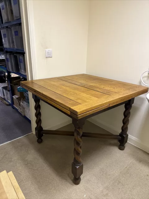 Antique Oak Draw-Leaf Refectory Table