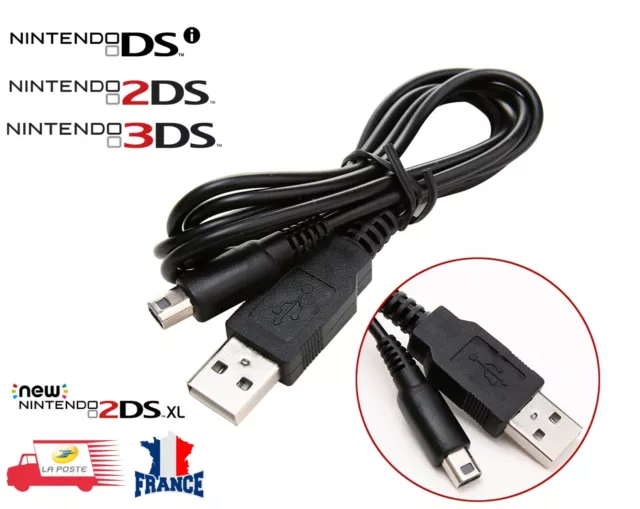 Cable de Charge USB Chargeur pour Nintendo DSi 2DS 2DS LL 2DS XL 3DS 3DSXL Power