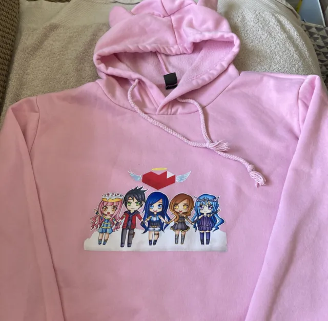 Anime Crop Top Pullover Hoodie With Ears Size M 7