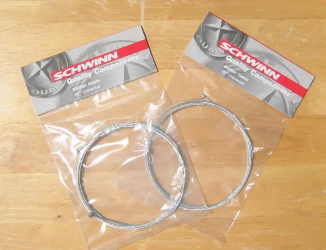 Two 2 Universal Schwinn Gear Cable Inner Wire 85" Bundle-Shimano, Huret, Campag