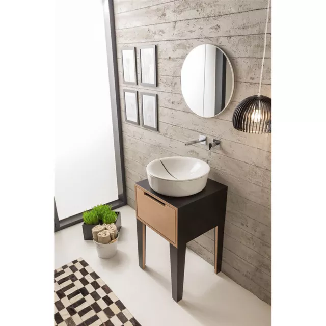 Lavandino Lavabo bagno da appoggio Design Mizu in ceramica