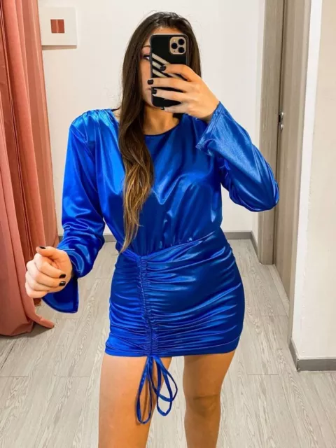 Vestito raso on sale maniche lunghe