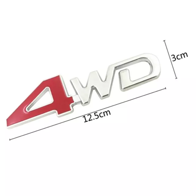 125x30mm Metal 4WD Car Side Fender Trunk Emblem Badge Decals Sticker Universal