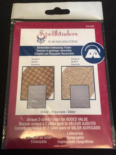 Spellbinders M-Bossabilities Reversible embossing folder - Valor squares pattern