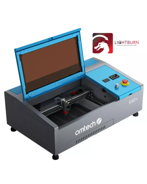 OMTech 40W 12x8 Inch CO2 Laser Engraver Marker K40 for Wood Acrylic w/ LightBurn