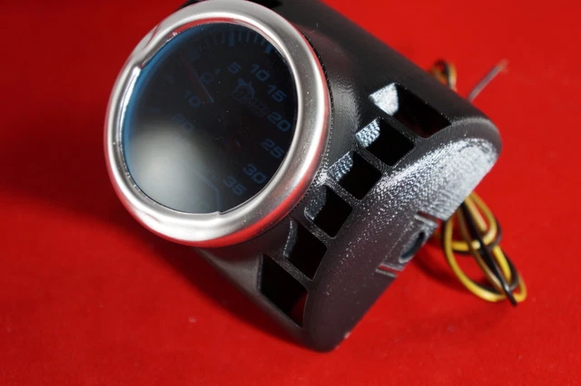 Audi B5 Gauge Pod 52mm Boost Gauge Pod Vent Mount For Audi B5 S4/RS4/A4 - MAXAirflow Tech, 3D Printed Black Plastic Audi B5 Boost Gauge Pod - Foto 3