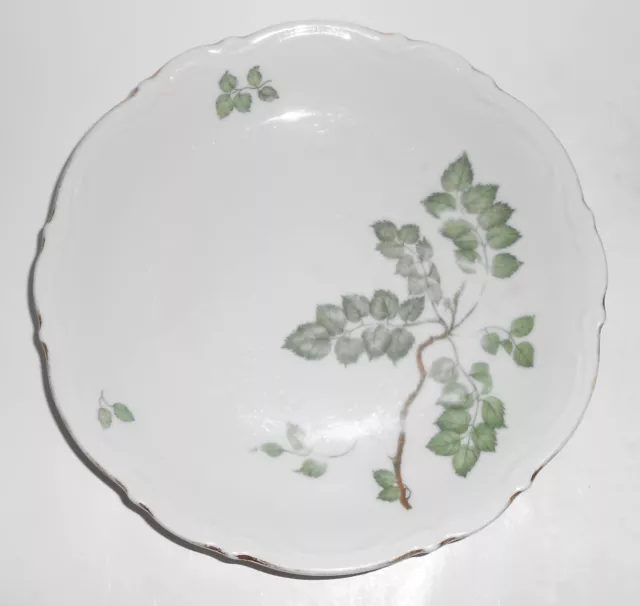 Mitterteich China Germany Porcelain Green Leaves Soup Bowl