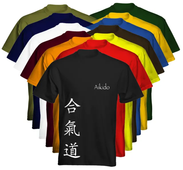 T-shirt da uomo Velocitee arti marziali Aikido colore opzioni venditore Regno Unito