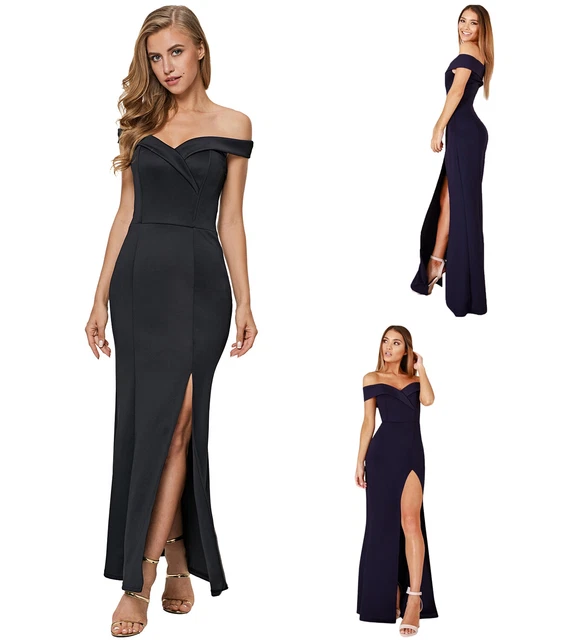 Vestito donna lungo abito vestitino damigella cerimonia party ballo festa