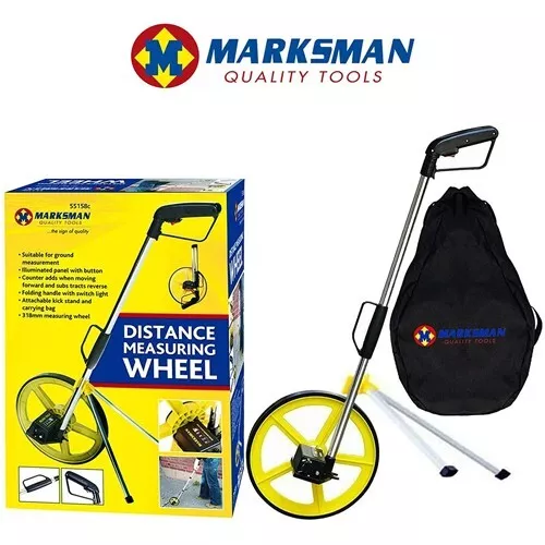 Distance Measuring Wheel With Stand Foldable In Bag Surveyors Builders Road Land