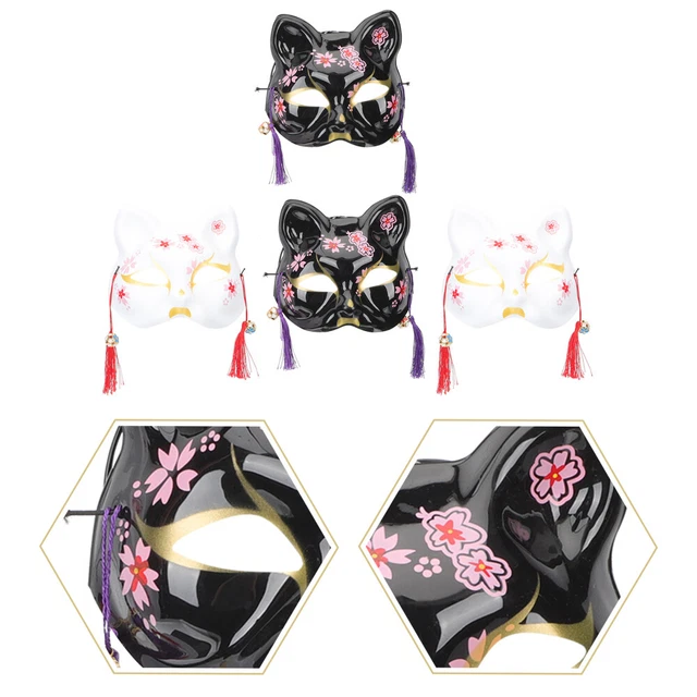 4 pz accessori trucco maschera di Halloween giapponese plastica Aldult