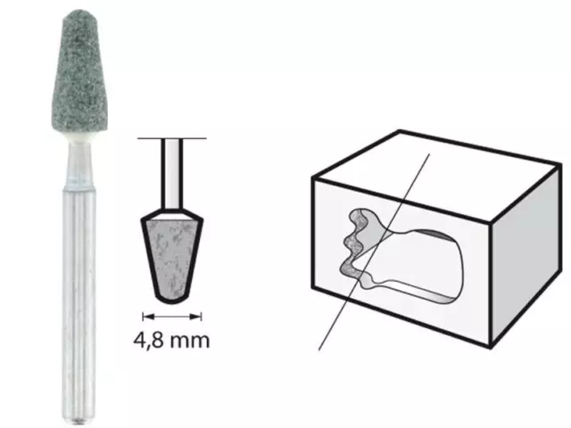 Dremel 84922 Silicon Carbide Grinding Stone 4.8mm Pack of 2 by tyzacktools