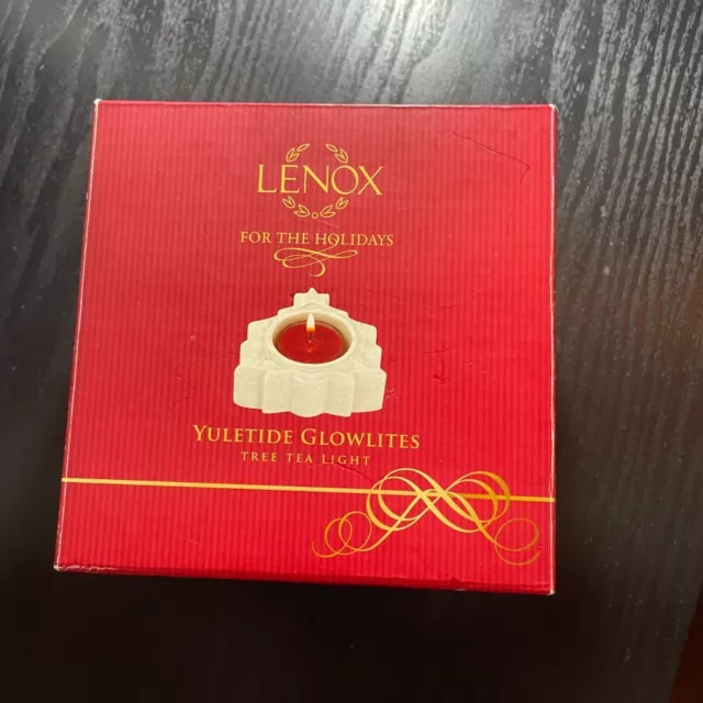 Lenox Yuletide Glowlites Tree Tea Light, Christmas Decor Holiday Decor