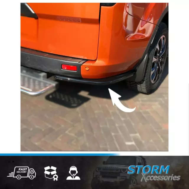 For  Ford Transit Custom 2018-2023 - Risper Rear Bumper Splitters - Gloss Black