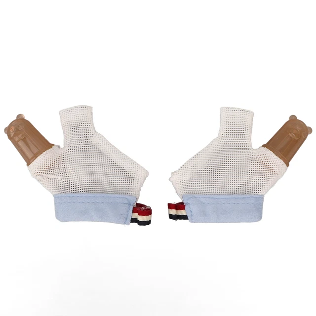 (Blue) Thumb Sucking Protector 1 Pair Baby Thumb Sucking Stop Finger
