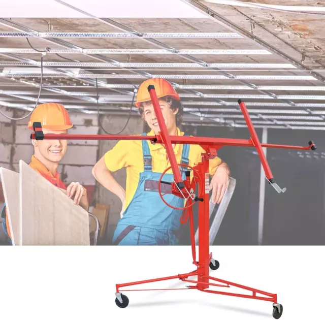 Drywall Lift 11FT Heavy Duty Drywall Panel Hoist Professional Jack Lifter Sturdy