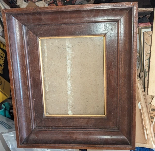 Cadre Ancien Bois Montparnasse 1930 Pour Toile 24,5x16,5cm, à Restaurer
