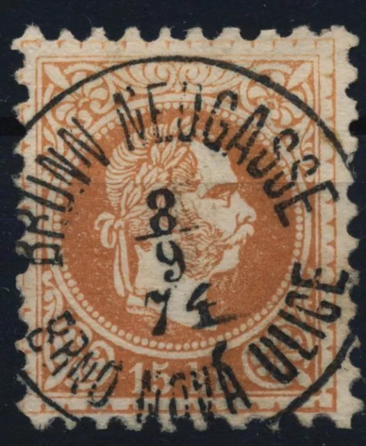 ÖSTERREICH 1867 15kr, BRÜNN NEUGASSE (M) Schön!