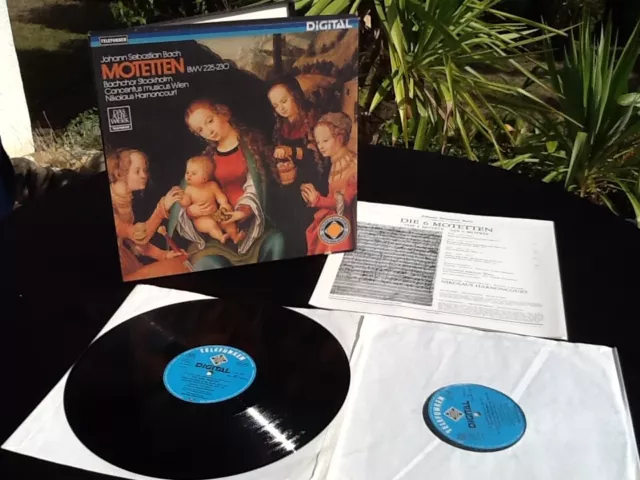 Johann Sebastian Bach Motetten Nikolaus Harnoncourt Vinyl 2 x LP + Box EK 635470