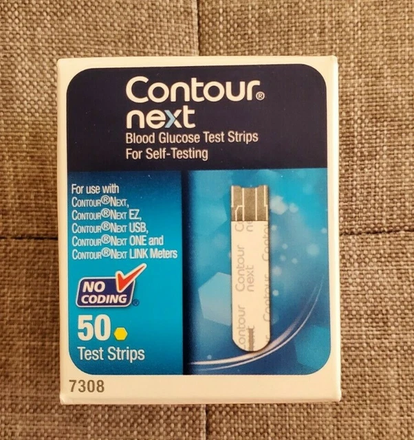 CONTOUR NEXT GLUCOSE Test Strips 50 Expired Date 6/30/2023 22.00