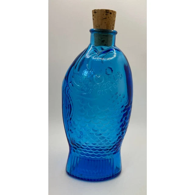 Dr Fisch's Bitters Blue 7.5" Fish Shaped Wheaton Bottle Cork