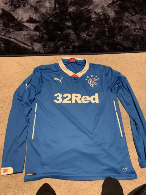 GLASGOW RANGERS home shirt jersey PUMA 2014-2015  adult SIZE Large