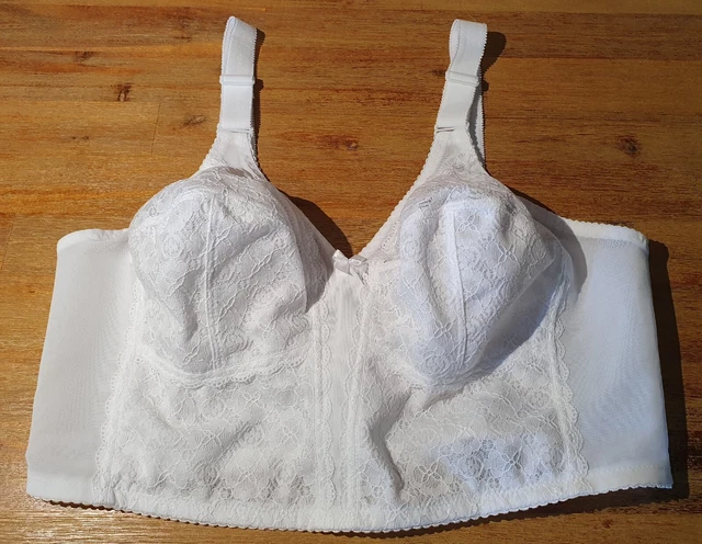 FORMATO REGGISENO LUNGO 402054 con bastoncini sagomati, taglia 95 tazza B, bianco, NUOVO *MADE IN GERMANY