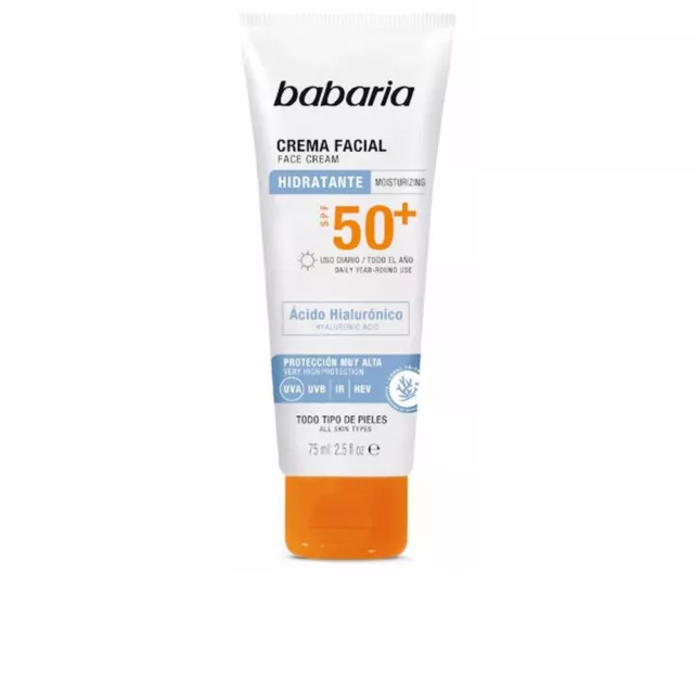 Crème visage à l&#39;ACIDE HYALURONIQUE SOLAIRE SPF50+ 75 ml