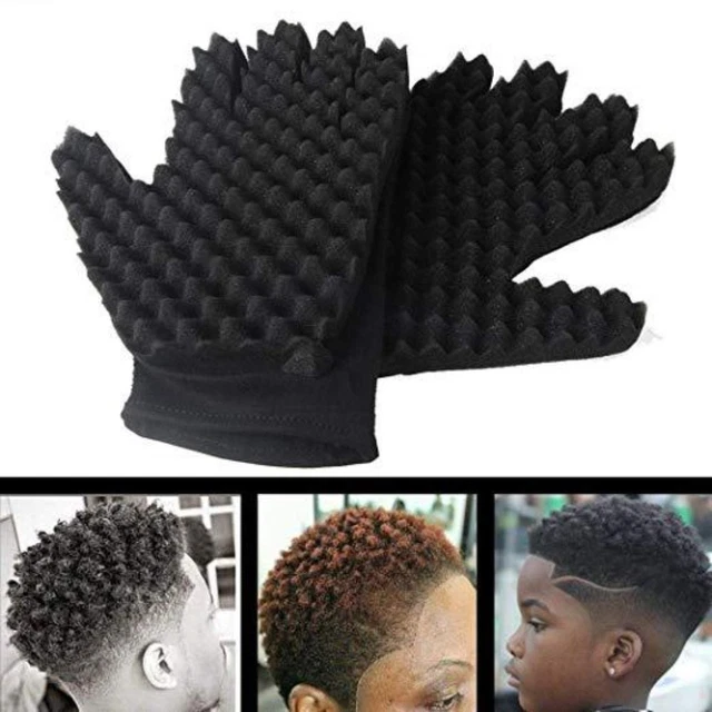 Guanti Spugna Magical Twist African Afro Treccia Strumento Stile Barbiere Negozio