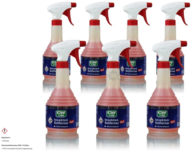 7x Dr. Wack CW1 : 100 Insect Gel Détachant pour Insectes 500 ML