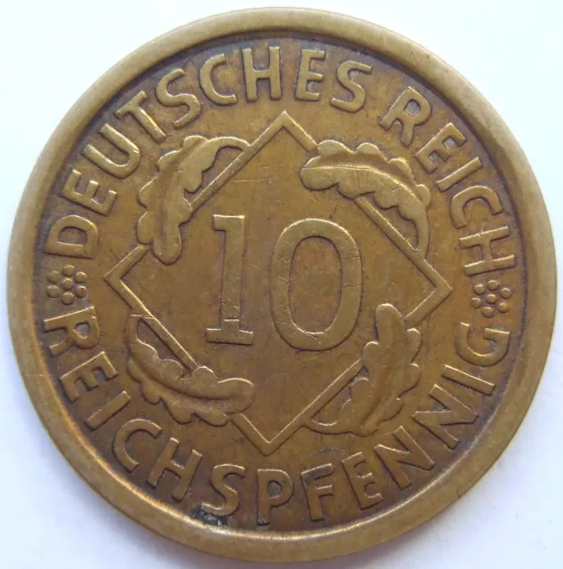 Münze Deutsches Reich Weimarer Republik 10 Reichspfennig 1928 A in Sehr schön