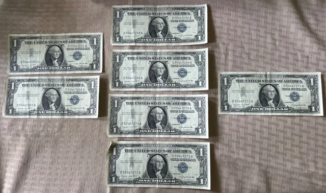 1957A $1 Silver Certificate Sequenced Notes- Lot 42