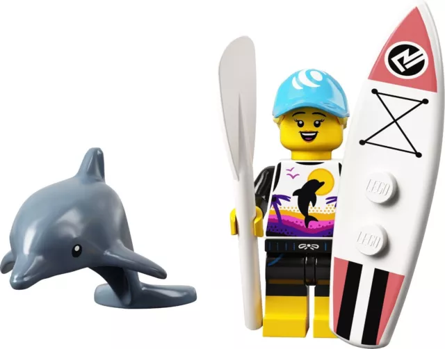 LEGO Minifigure Series 21 71029 Paddle Surfer New Sealed Dolphin