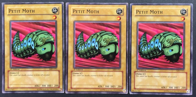 YUGIOH 3x 1st Edition Petit Moth - MRD-023 - Common - MP - Playset
