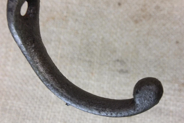 Old Double Coat Hook School Farm House Primitive RARE Cast Iron 3 3/4” vintage 8