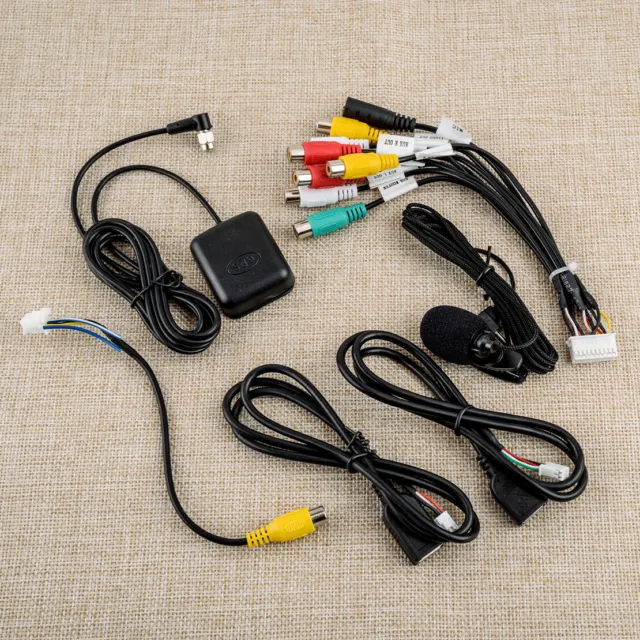 20-Pin Car Stereo Radio RCA Output Wire Aux-in Adapter Cable Mic Universal A2