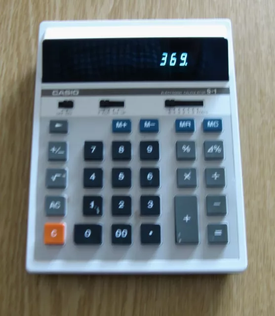 Vintage Casio S-1 Desktop Electronic Calculator Made in Japan VGC