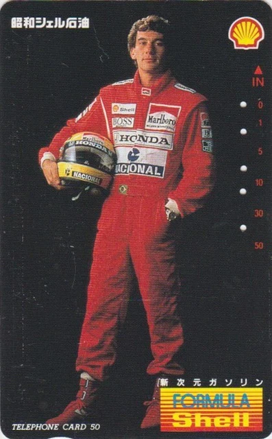 JAPAN - AS-J-100 - AYRTON SENNA HONDA CAR adv. JAPAN phonecard / SHELL