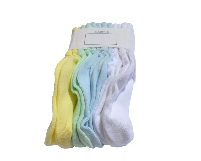 Mélange couleur 6 paires de chaussettes en coton pour bébé enfants/tout-petits - Convient 1-2 ans - Tout neuf 3